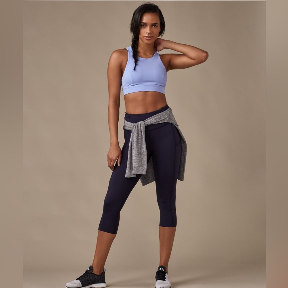 Lululemon Fast & Free Crop (19") Navy Blue Size 4 XS
